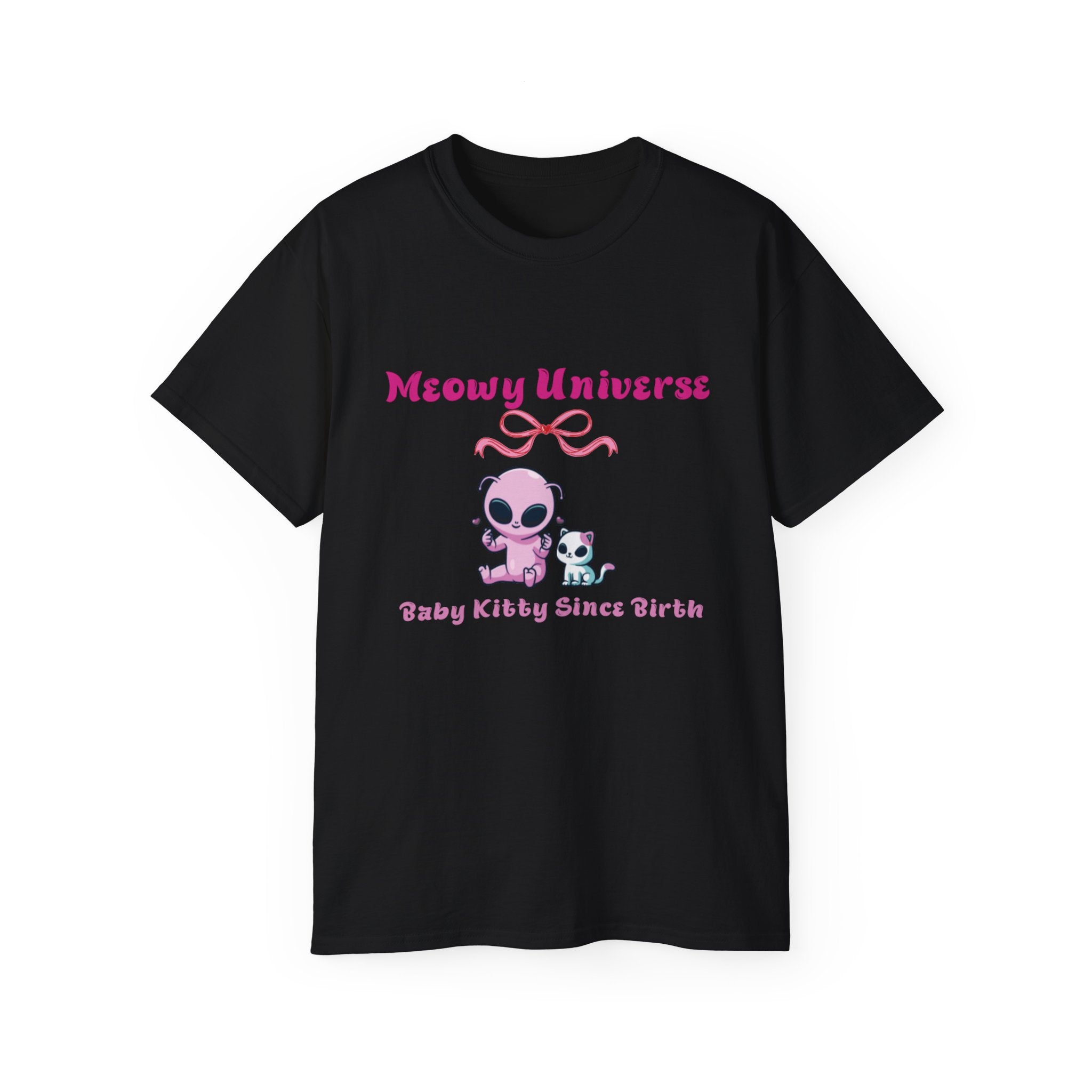 Meowy Universe Unisex Tee - Cute Baby Kitty Sine Birth Shirt