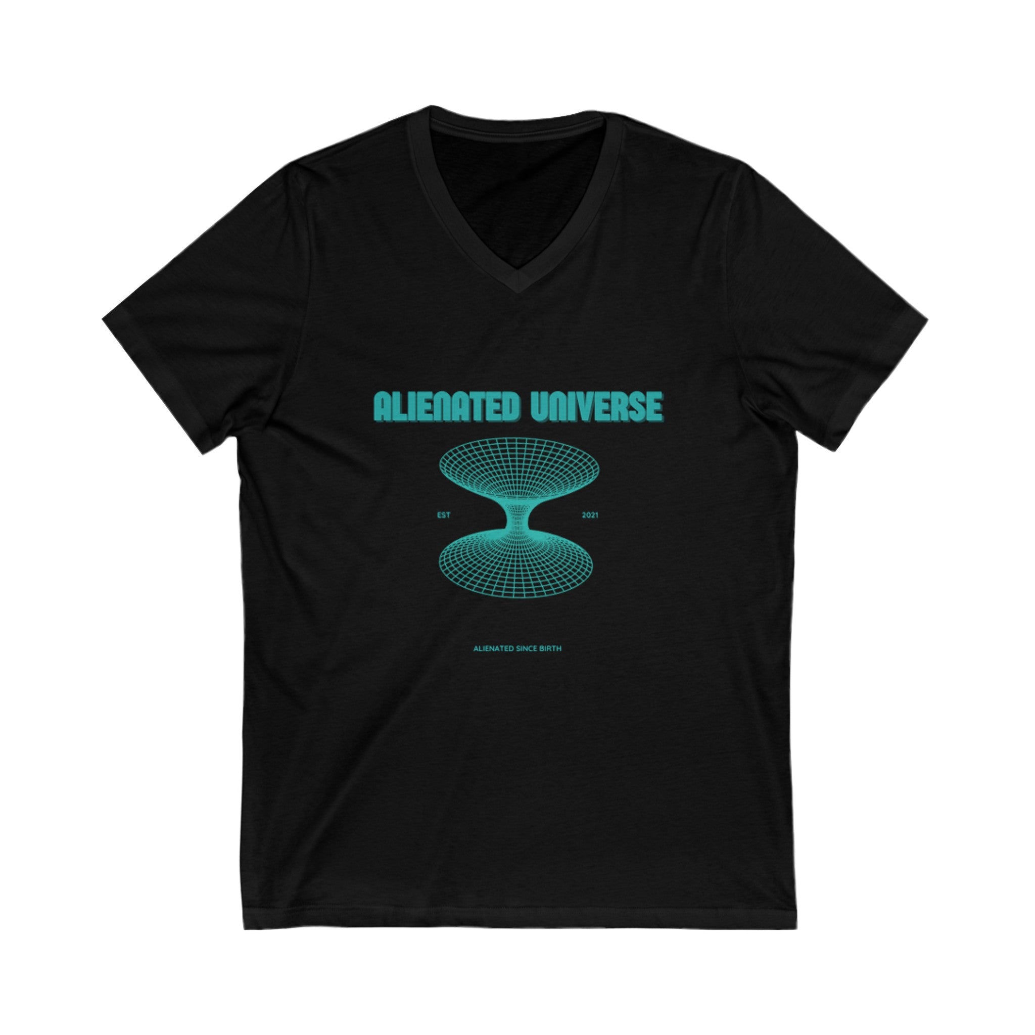 Alienated Universe Unisex Jersey Short Sleeve V-Neck Tee