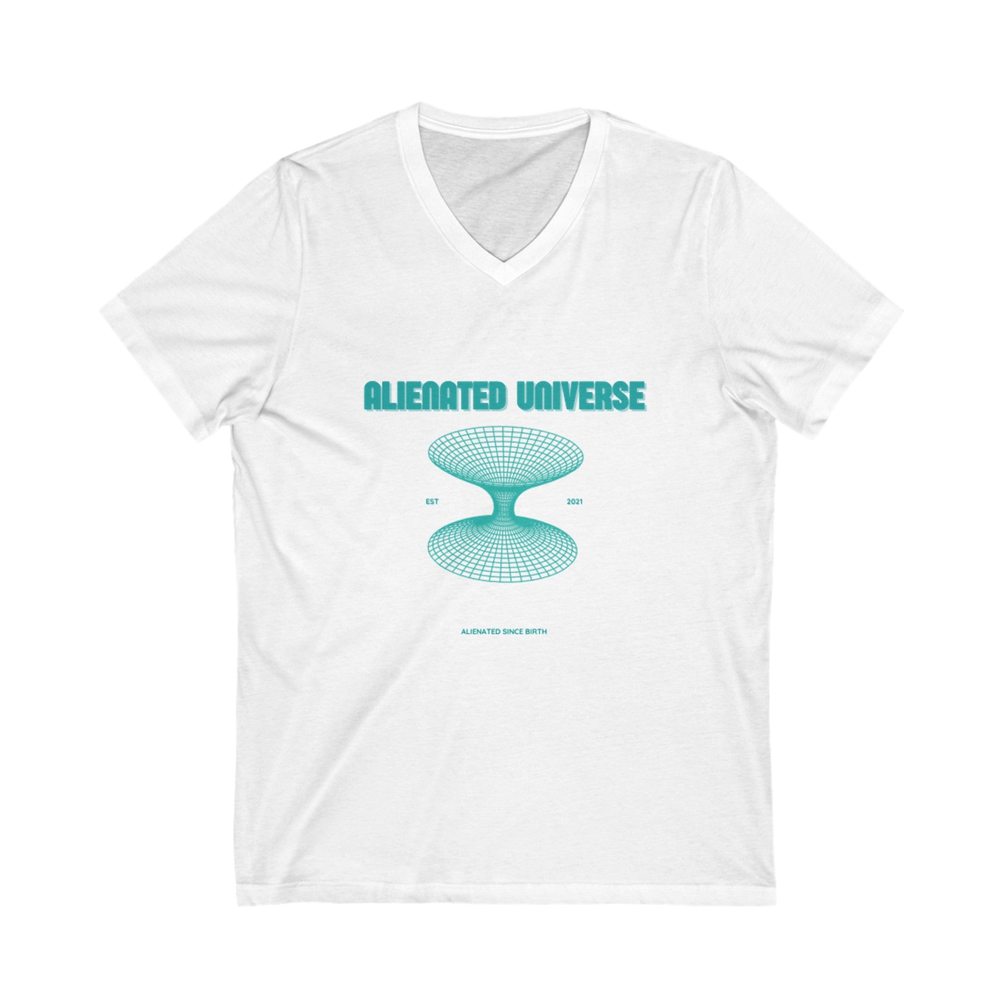 Alienated Universe Unisex Jersey Short Sleeve V-Neck Tee