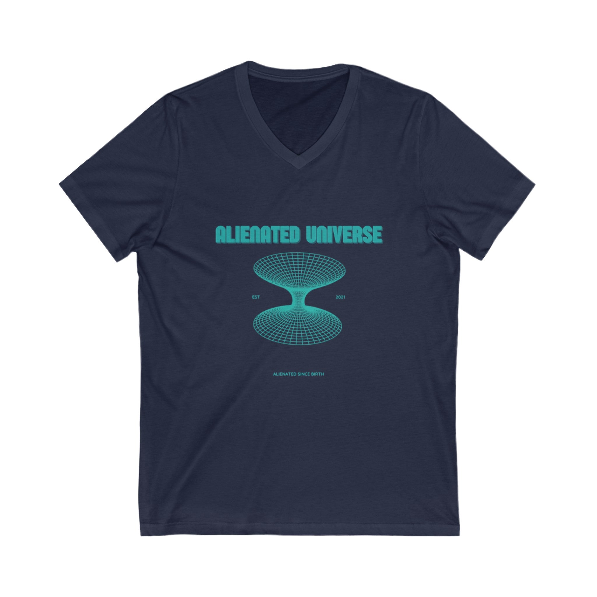 Alienated Universe Unisex Jersey Short Sleeve V-Neck Tee