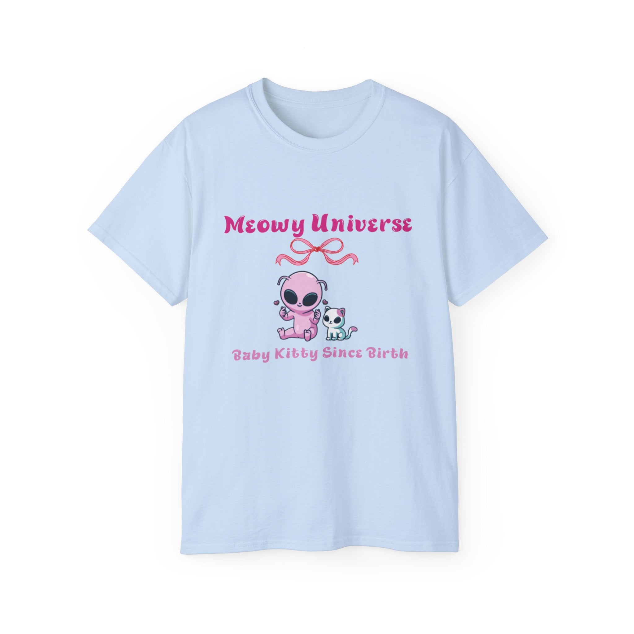 Meowy Universe Unisex Tee - Cute Baby Kitty Sine Birth Shirt