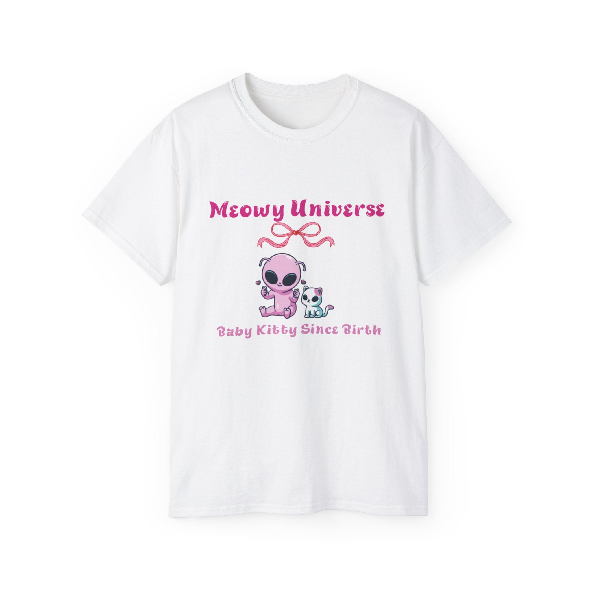 Meowy Universe Unisex Tee - Cute Baby Kitty Sine Birth Shirt