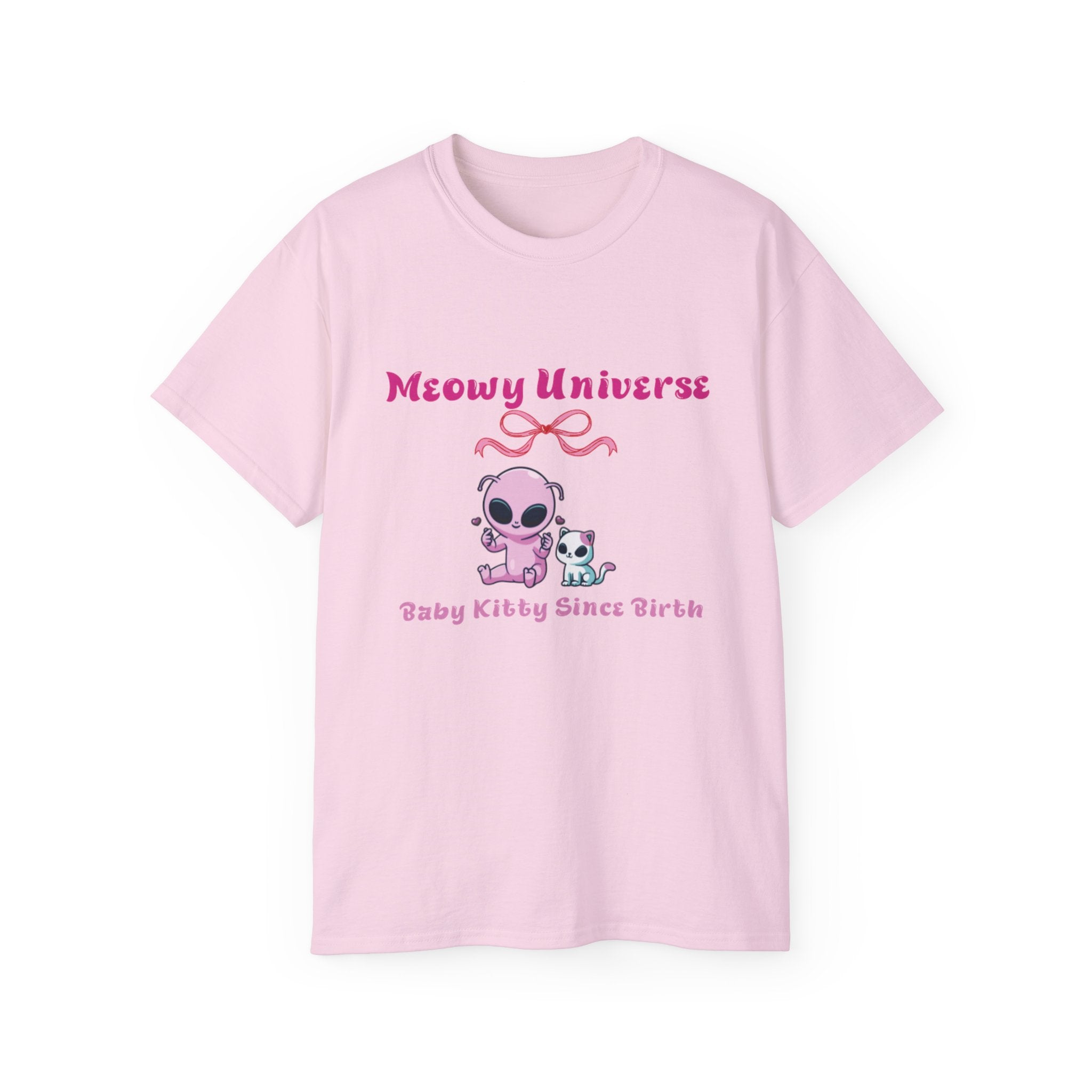 Meowy Universe Unisex Tee - Cute Baby Kitty Sine Birth Shirt