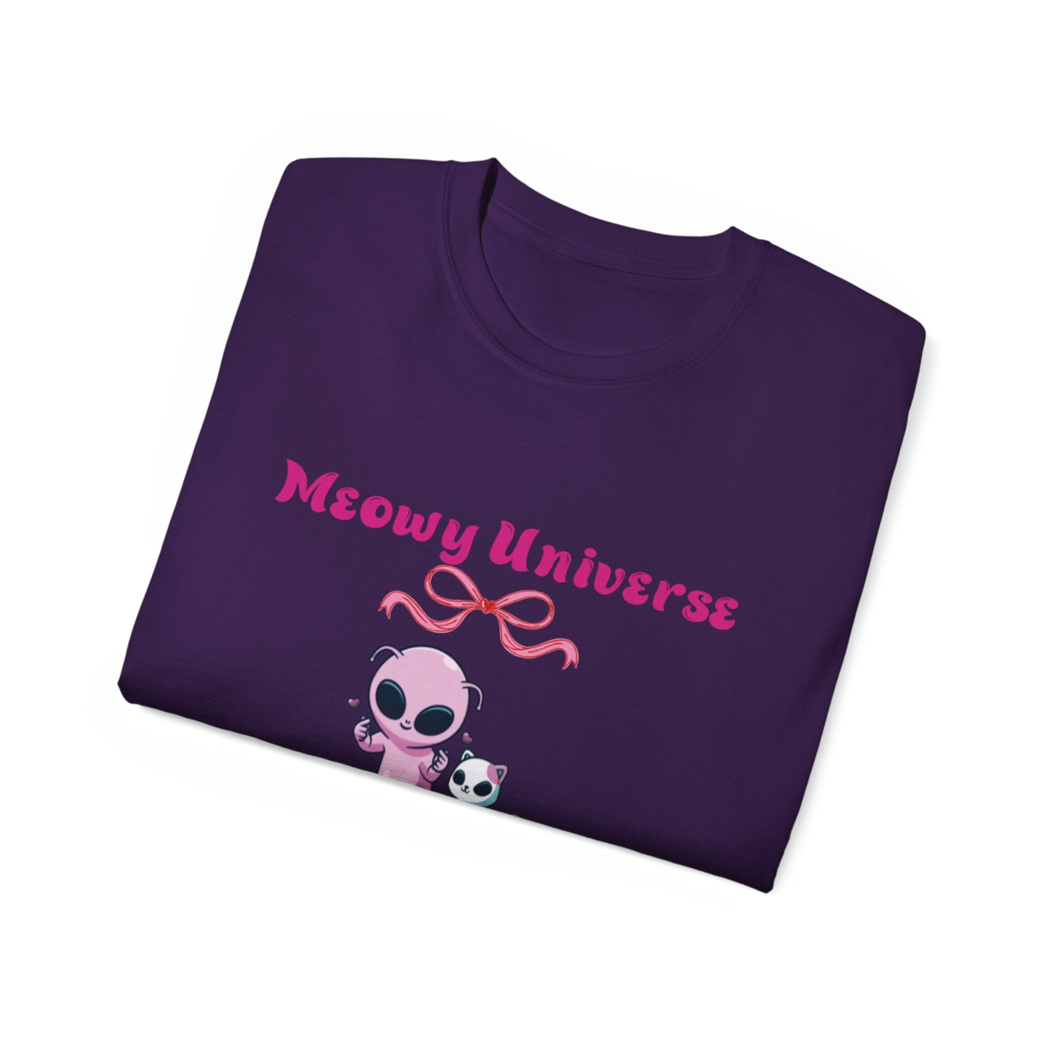 Meowy Universe Unisex Tee - Cute Baby Kitty Sine Birth Shirt