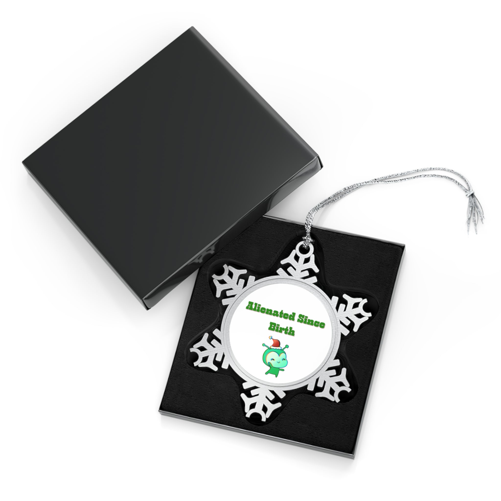 Alienated Since Birth Pewter Snowflake Ornament