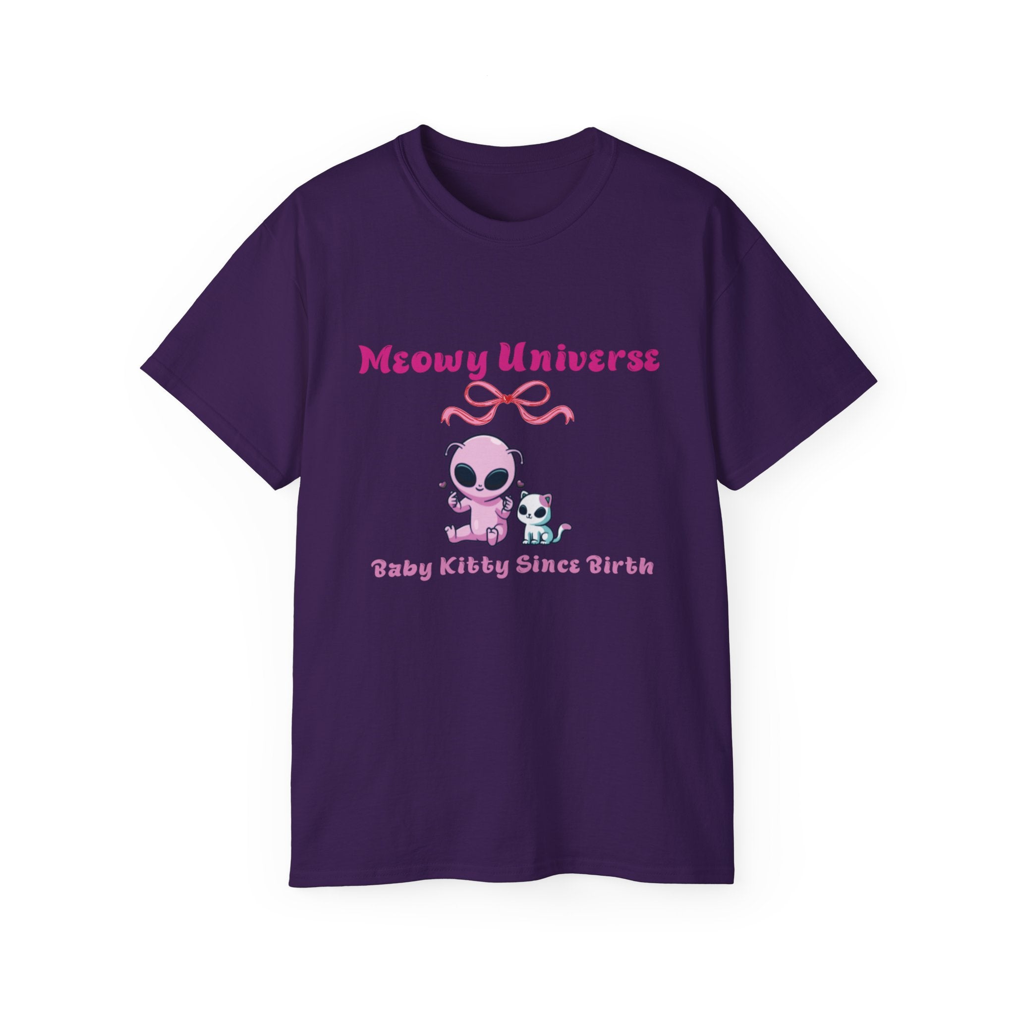 Meowy Universe Unisex Tee - Cute Baby Kitty Sine Birth Shirt