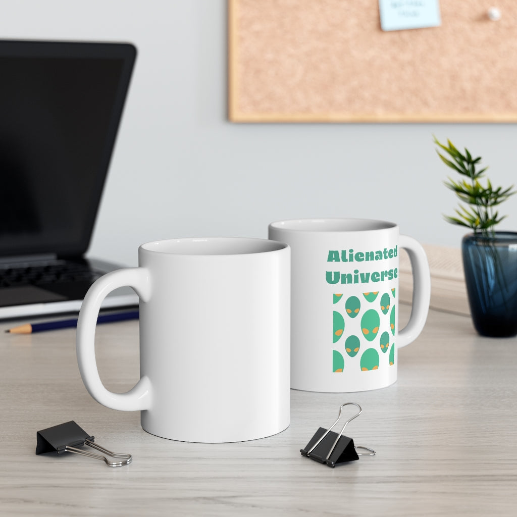 Alienated Universe White Mug 11oz