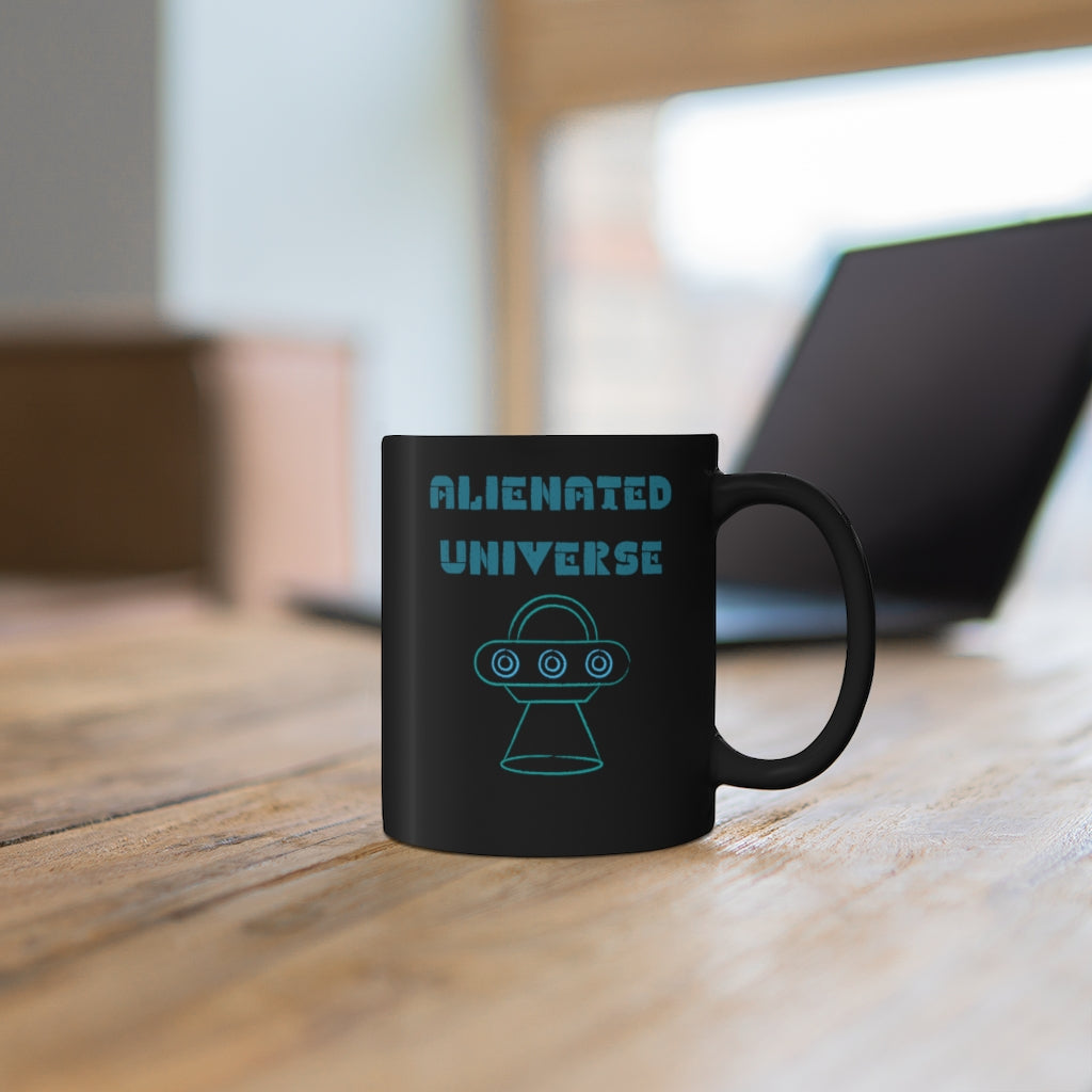 Alienated Universe Black Mug 11oz