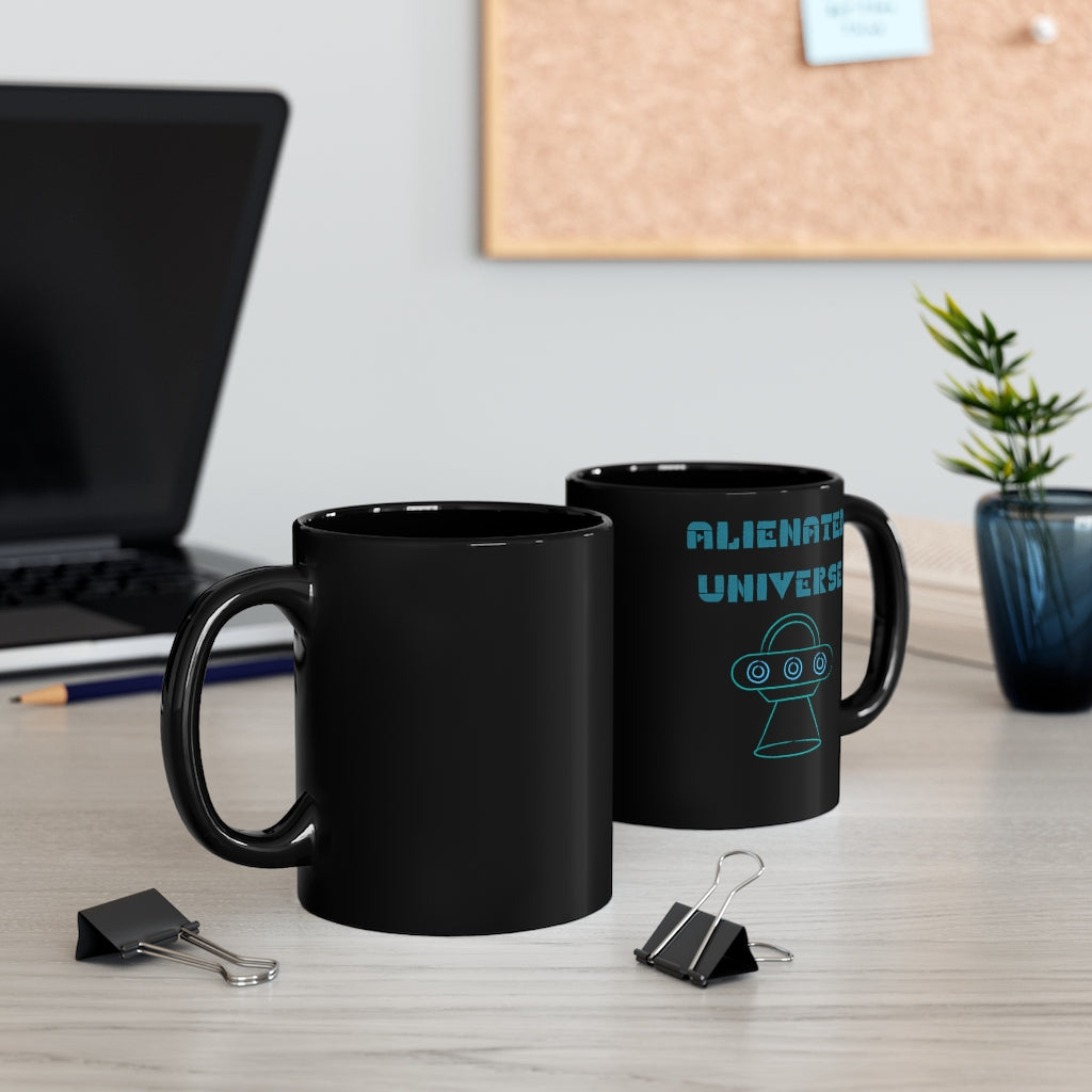 Alienated Universe Black Mug 11oz