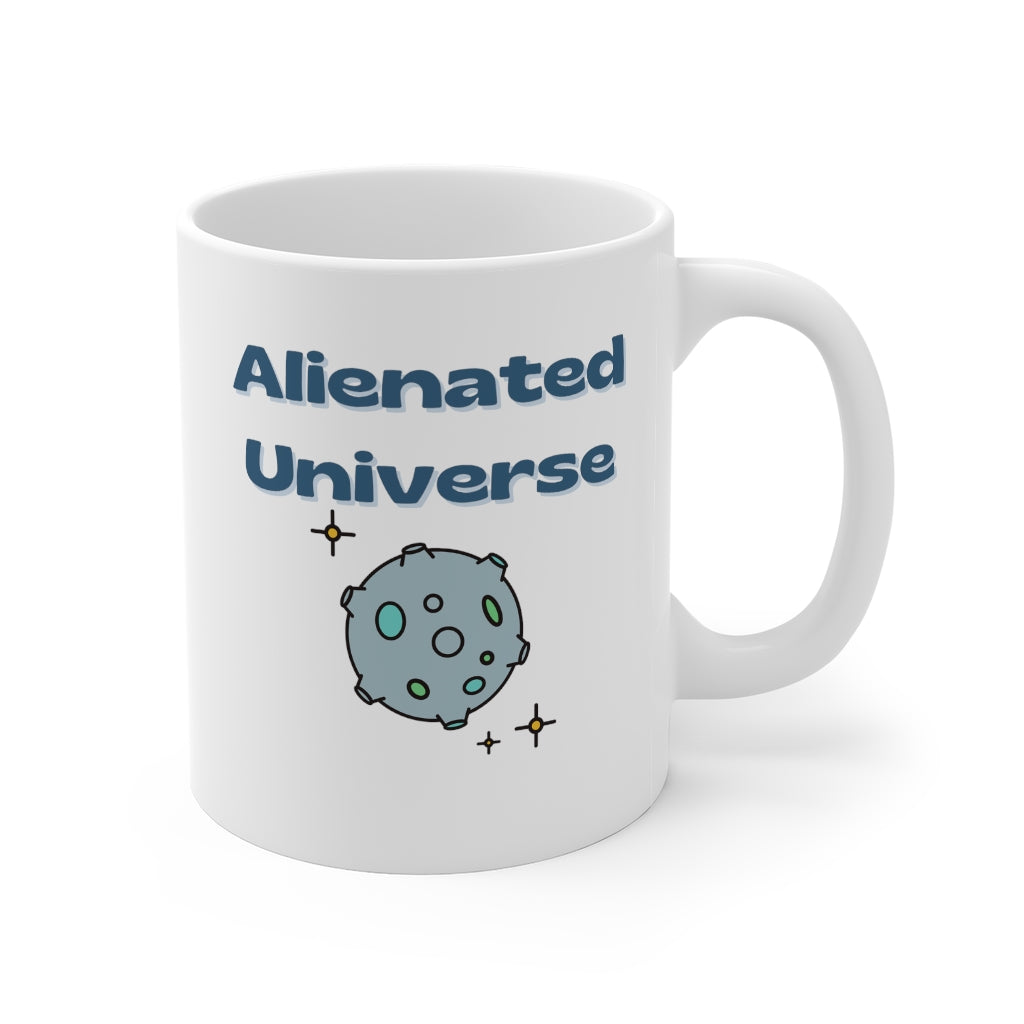 Alienated Universe White Mug 11oz